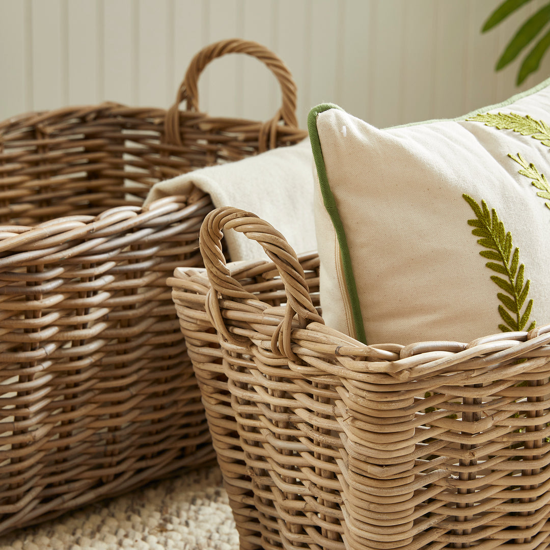 Coastal Laundry Baskets, Set of 2