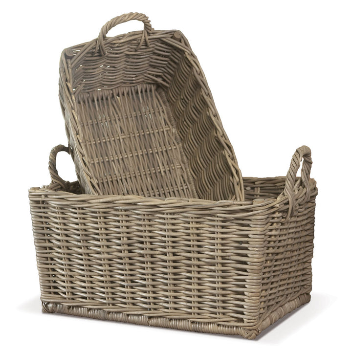 Coastal Laundry Baskets, Set of 2