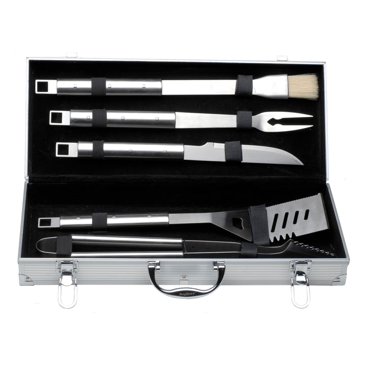 6PC Stainless Steel BBQ Set - Carrying Case