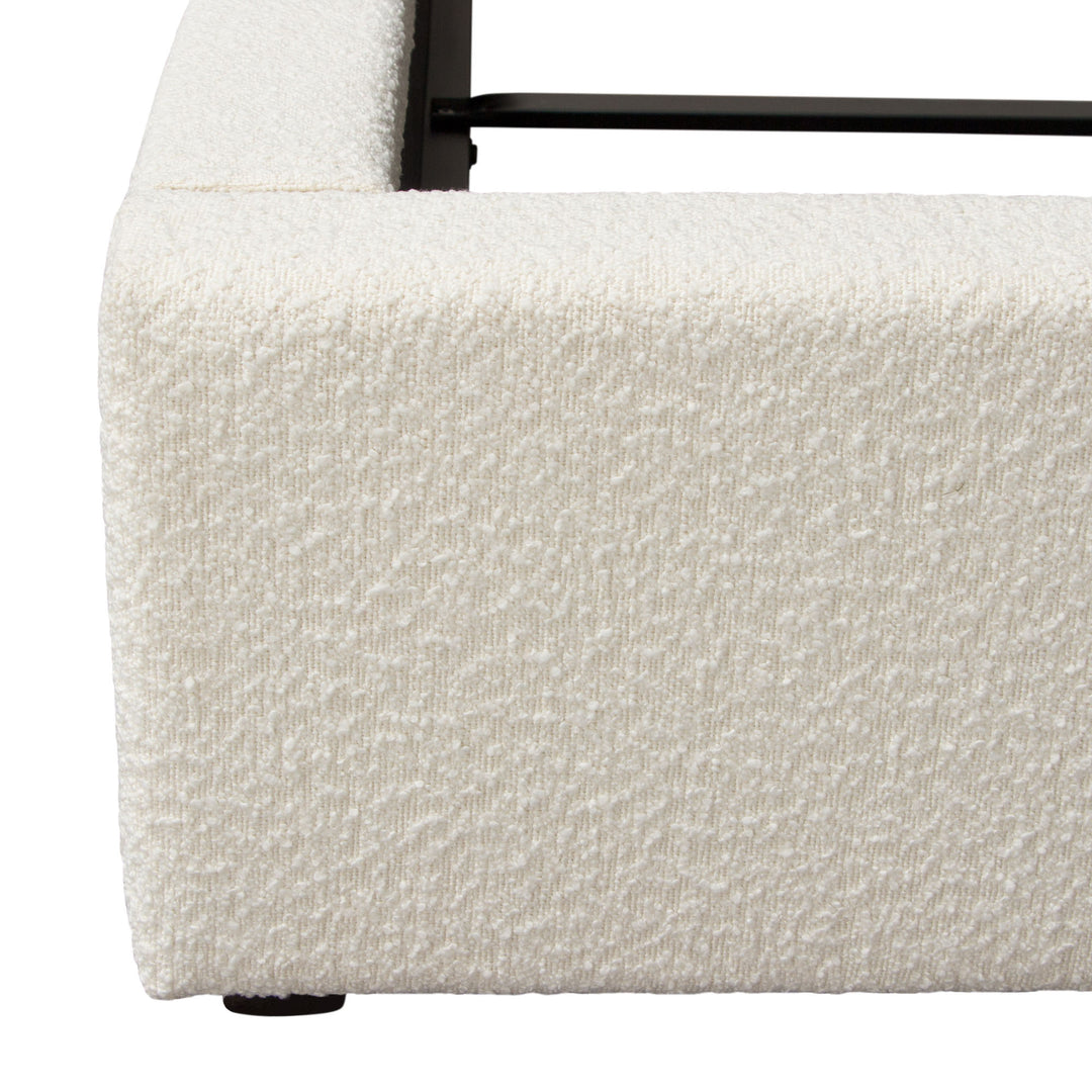 Cove Low Profile Bed - Ivory Boucle