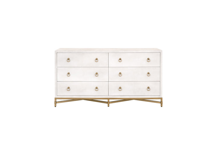 Lombard 6-Drawer Double Dresser - Ivory