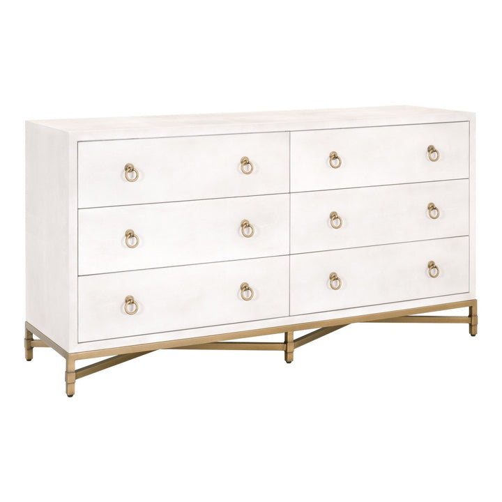 Lombard 6-Drawer Double Dresser - Ivory