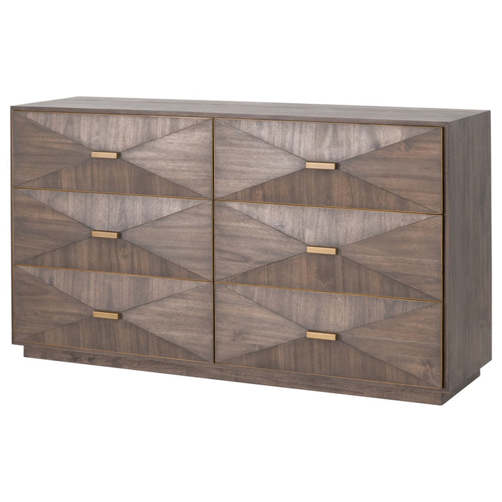 Abbey 6-Drawer Double Dresser - Brown