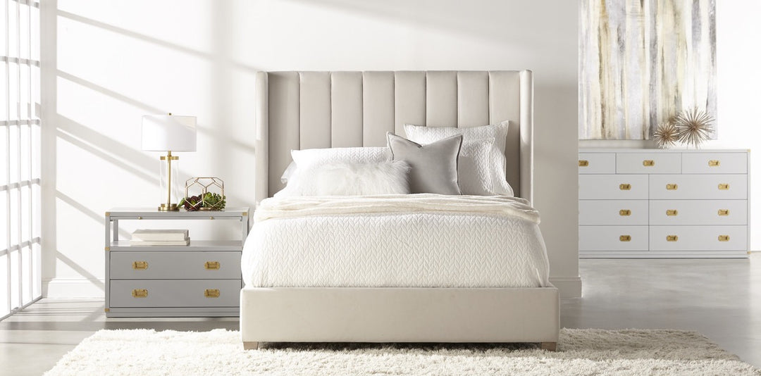 Neve Standard King Bed - Cream