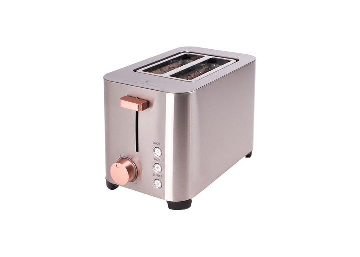 Stainless Steel and Gold 2 Slice Toaster