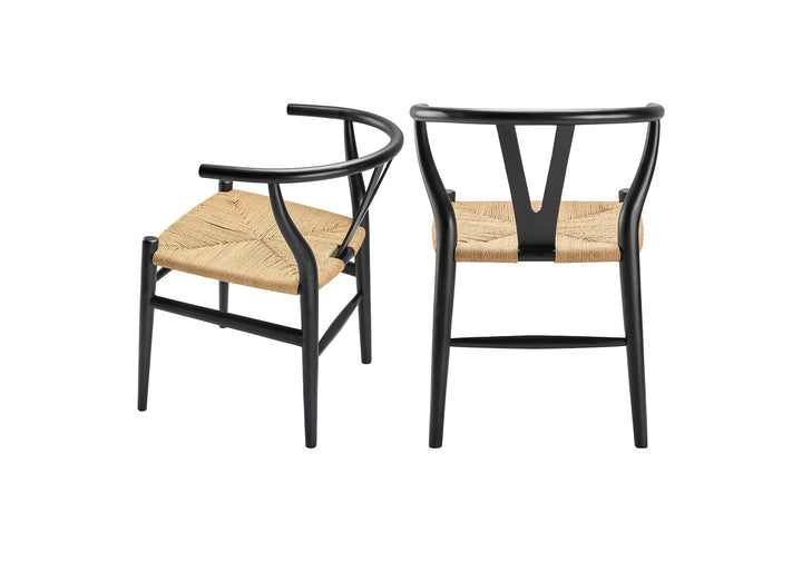 Roman Dining Chair - Black - Set of 2