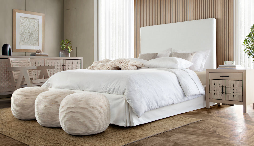 Solstice Slipcover Bed - White Linen