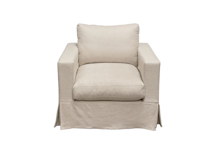 Solstice Slipcover Chair - Beige Linen