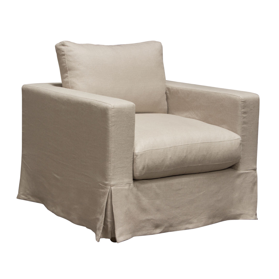 Solstice Slipcover Chair - Beige Linen