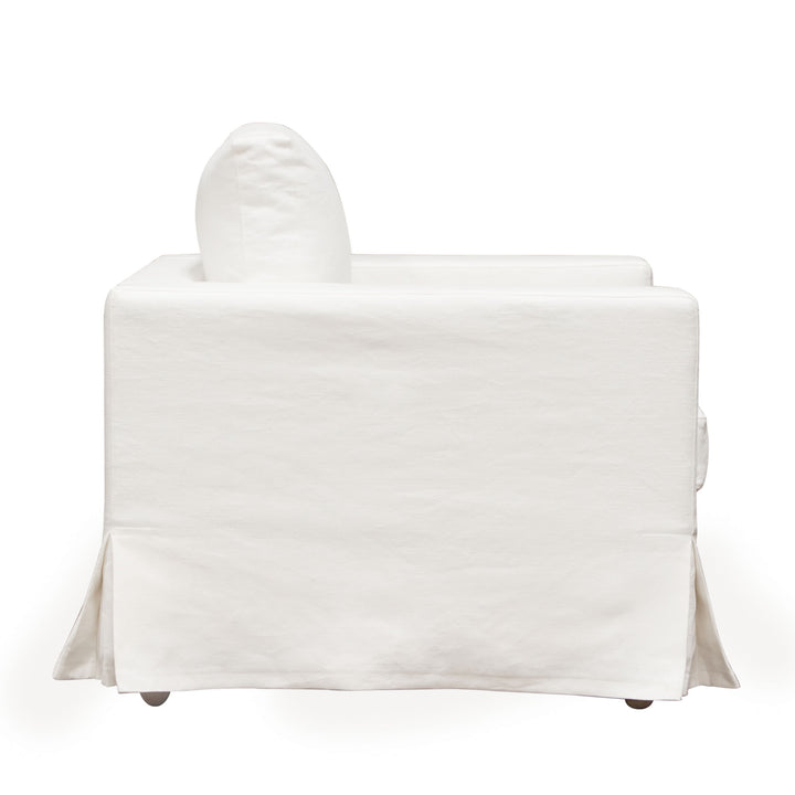 Solstice Slipcover Chair - White Linen
