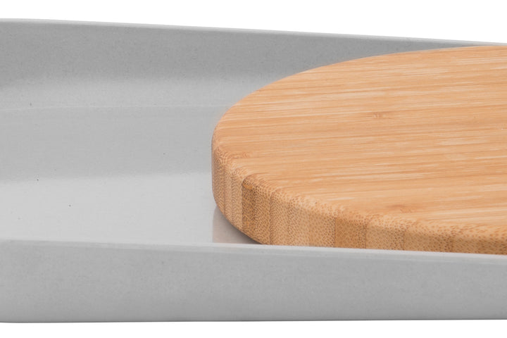 Bamboo Oval Plate with Cutting Board
